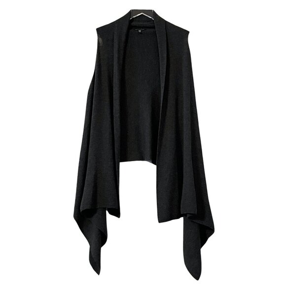 Eileen Fisher 100% Wool Sleeveless Duster Vest in Dark Charcoal Gray Sz. M - Picture 1 of 4